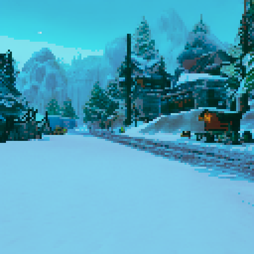 a cozy winter landscape