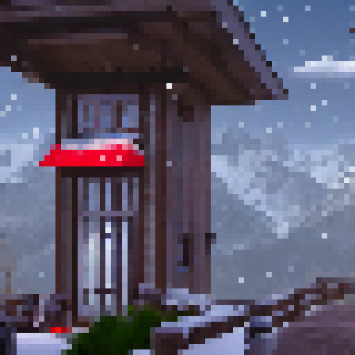 snowy mountain landsape 