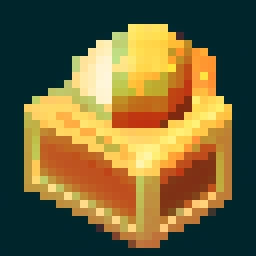 Golden coin, glimmering with a radiant hue, nestled among other game assets, awaiting its transformation into a pixel art icon for a casual game