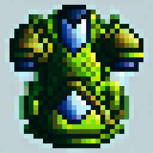 vine wrapped druid armor emblazoned with trees