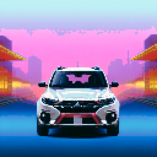 Photorealistic, centered Haval H6 in a three quarter view, right wheel in front, clean background, pixel art style with sRGB colors