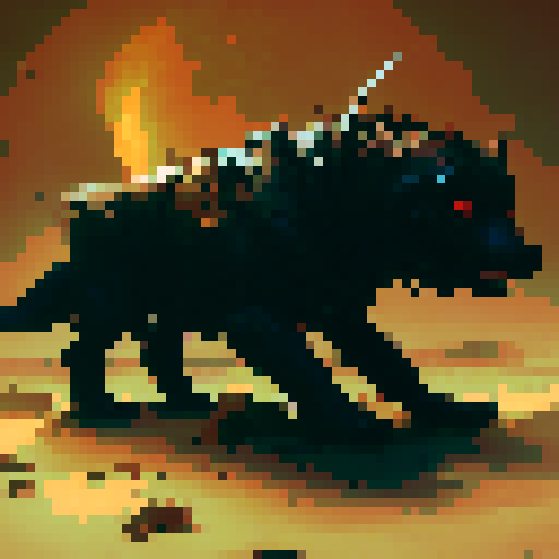 full body shot, wolf, red glowing eyes, razor sharp teeth, drooling, preparing to attack, field, cloudy day, fantasy RPG