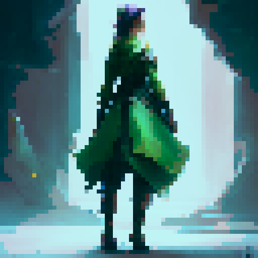 elf, girl, green dress