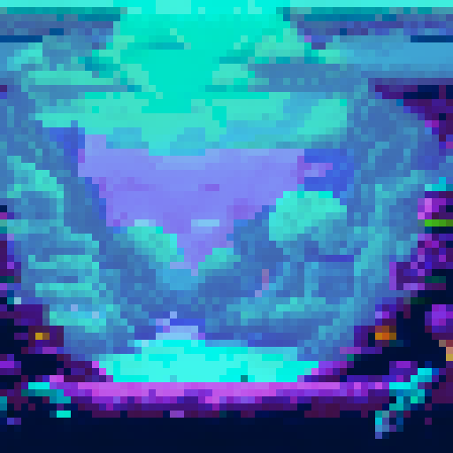 a dark, foreboding underground mine on an alien planet. Ancient machinery intertwines with the rock and glowing crystals. 