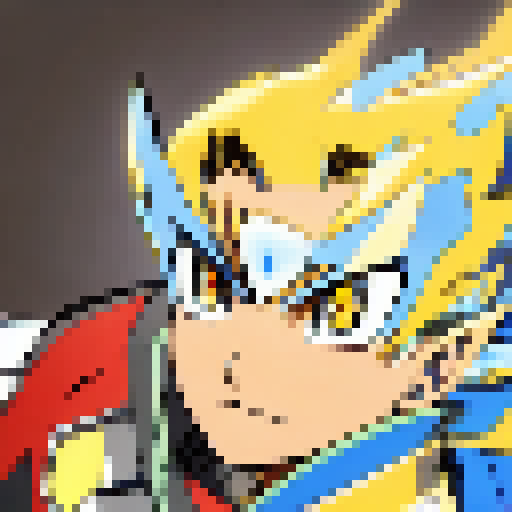 Dante Koryu, fiery and determined, launches his beyblade with fierce intensity, slicing through the air with blazing speed and leaving a trail of sparks in his wake, as his anime-styled form radiates with power and passion.