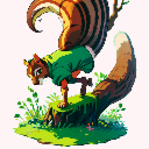 squirrel standing sideways against a clear single color background