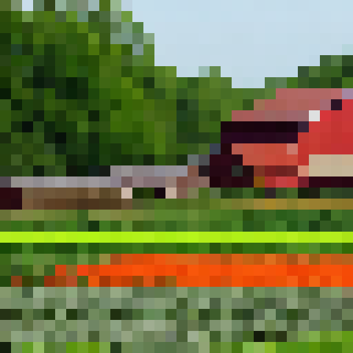 a colorful farm with variety of crops