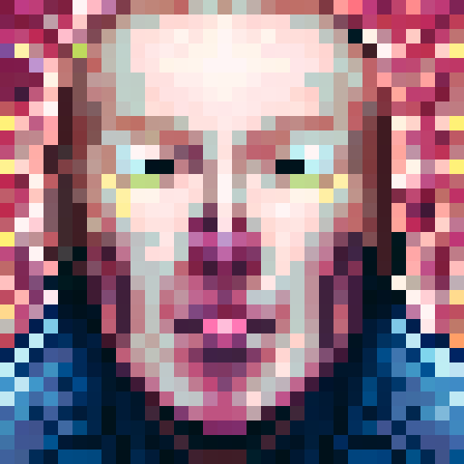 Profile picture of reference image but in pixel art
