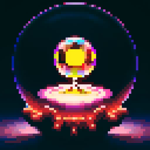 Crystal ball with text inside, the text says 50% OFF