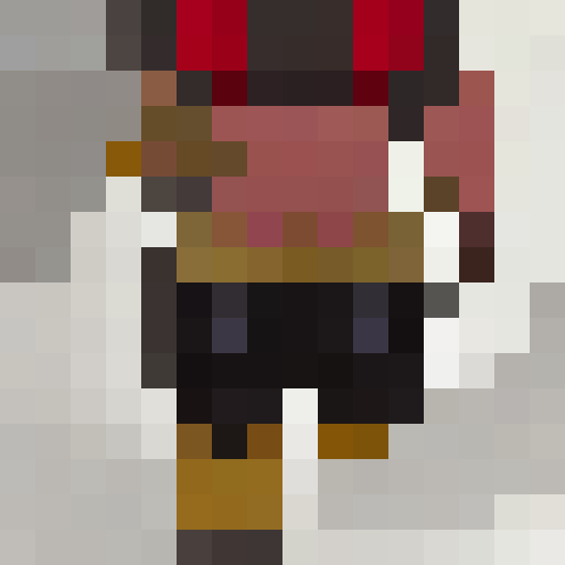 Create a full-body 16x16 pixel portrait of a towering, muscular warrior adorned in gleaming golden armor, wielding a massive silver sword with glowing blue runes etched into the blade, standing atop a jagged mountaintop with a stormy sky in the background.