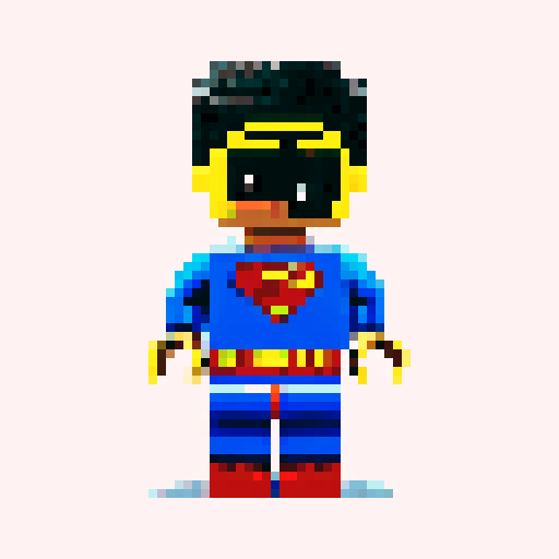 superman lego pixel 