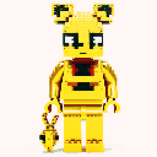 gold pixel lego 