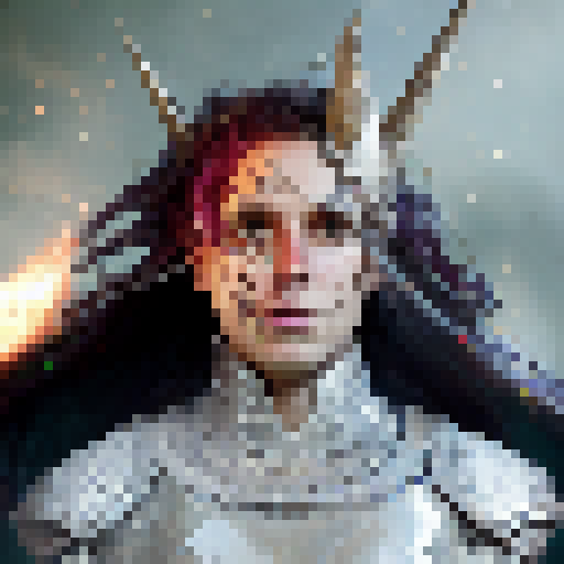 Magical football kicked through enchanted forest, dragons and unicorns watch as chainmail-clad warrior wields glowing sword, all in Fantasy RPG style.