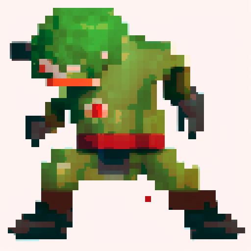 goblin, full body, standing still, wearing loincloth, sharp claws, pixel art