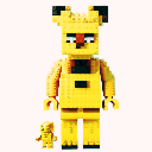 gold pixel lego 