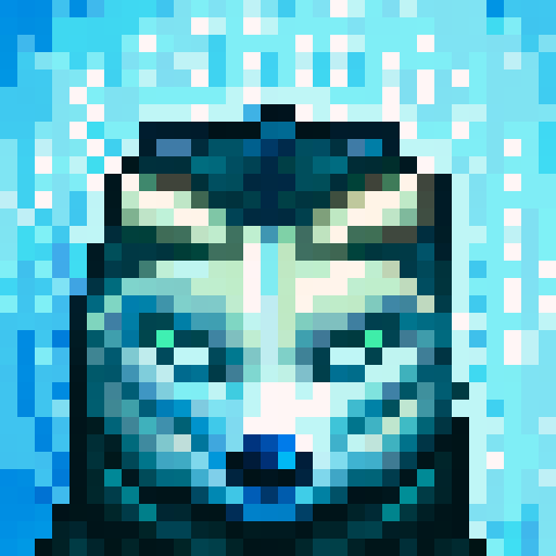 wolf avatar, portrait, glowing eyes