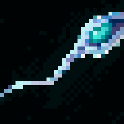 sperm with green particles icon, for a minecraft potion effect icon