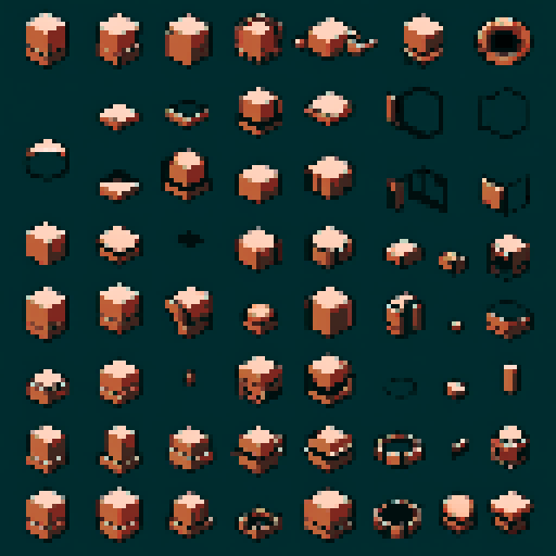 I want a horizontally wide copper attachment port. It should accept a circular object. I want this object usable an asset in a videogame, meaning only one object per image, outlined with a strong black stroke, on a solid-color background.
