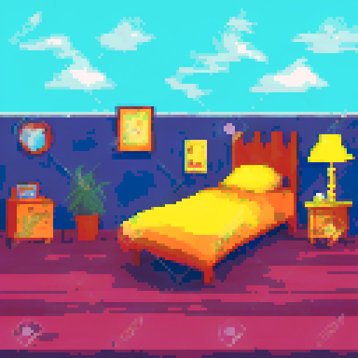 A  teenage witch's bedroom. The room should have a mystical atmosphere.