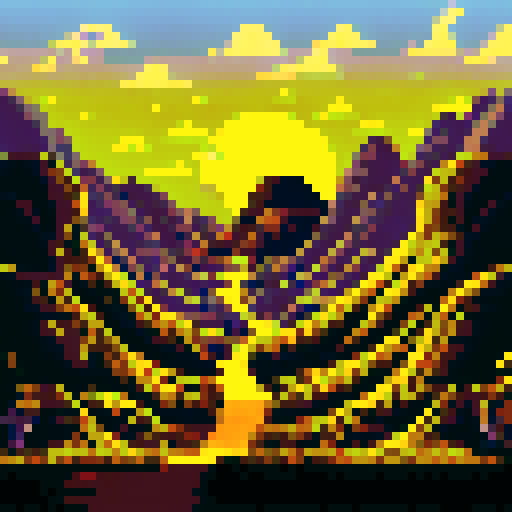 Asriel's tragic backstory unfolds: glowing golden flowers, a desolate underground world bathed in muted blues and purples, a young Asriel transforming into a fearsome creature, tears streaming down his face, a dimly lit corridor leading to a hauntingly beautiful castle, and a silhouette of Asriel standing alone on a cliff overlooking a vast landscape of rolling hills and a setting sun