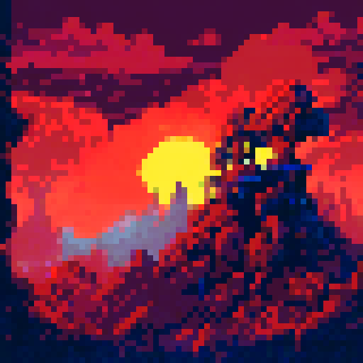 Towering trees, twisted roots, and moonlit mist shroud the eerie, foreboding forest in a pixelated masterpiece of sRGB landscape art