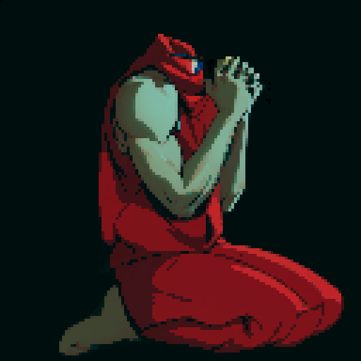 kneeling and praying enemy