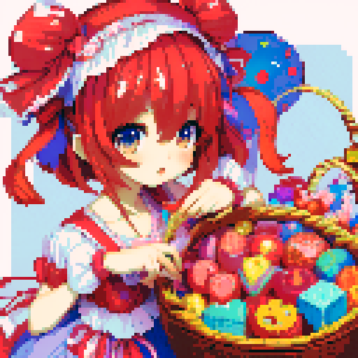 anime girl with sweets