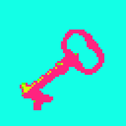 Pixel art with minimal color palette. up to 4 colors