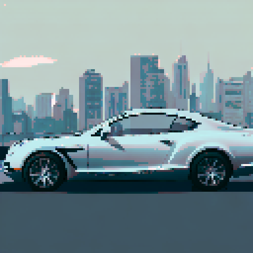 photorealistic gray Bentley car, centered, right wheel forward, white flat background, pixel art, sRGB