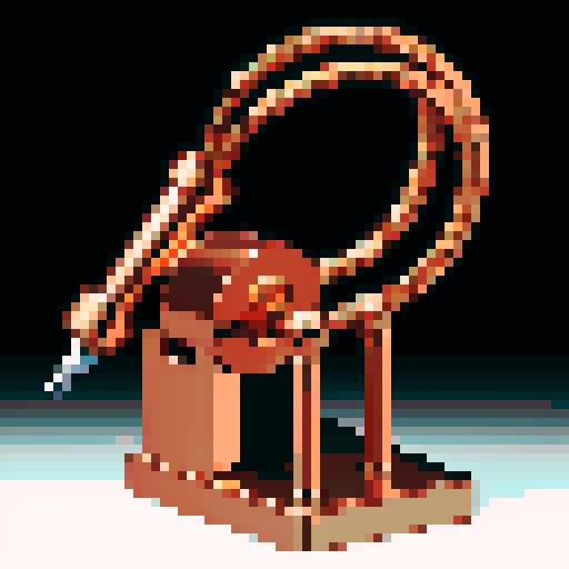 copper corkscrew with motor and electrical hookups. White background