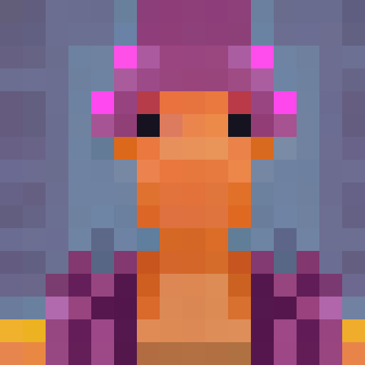 cute character with big, expressive eyes, long blue hair, vibrant neon colors, pixel art aesthetic, futuristic cityscape filled with towering skyscrapers and holographic billboards, glowing neon signs reflecting off rain-soaked streets, characters wearing edgy, futuristic fashion, dramatic lighting casting long shadows, intricate circuitry and glowing cybernetic, landscape portrait