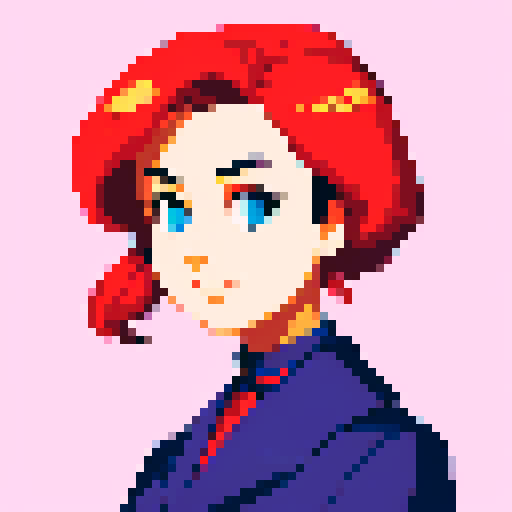 minister of foreign affairs, front view, pixel art, detailed facial features, clean lines, vibrant colors, small dot shading, retro aesthetic, bust, man