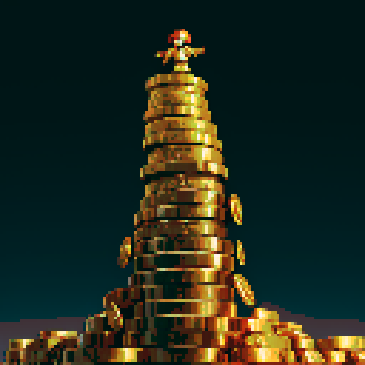 piles of gold coins, gold piled up high