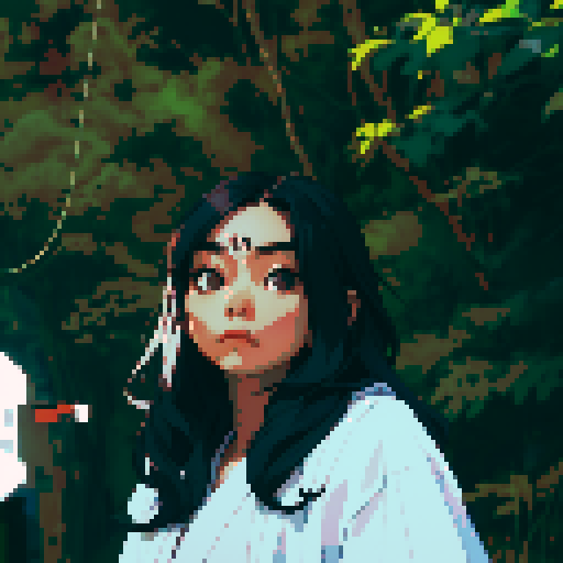 Southeast Asian woman, long wavy hair, White skin, round face, black eyes, age 20, wearing a robe, blank face