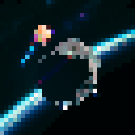 And asteroid in space