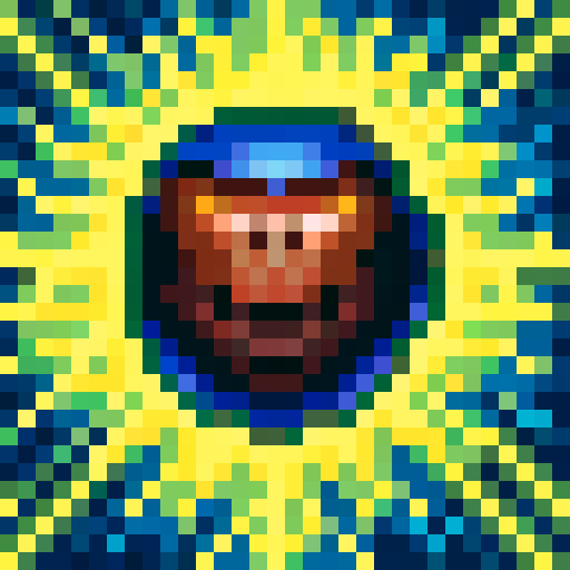 mortgage monte carlo simulator, game icon, 32x32 pixel art, sRGB, skill art, close up, portrait, vibrant colors, pixelated details, confident expression, calculator motif