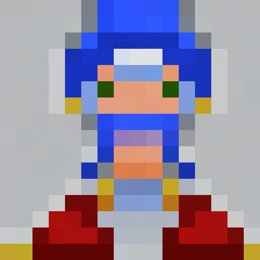 ice witch with blue robe and diamond crown