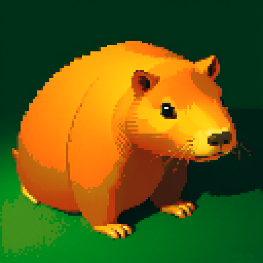 king capybara, extreme photographic detail, cinematic lighting, pixel art, sRGB