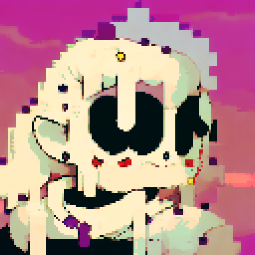 Octopus with bright purple tentacles, wearing a thick gold chain with a diamond pendant, its piercing yellow eyes staring straight ahead, featured on the face of a playing card in a detailed pixel art style