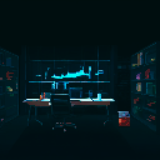 Setting is anywhere with computer(bedroom desk place, classroom, etc.) 
Incorporate bright neon colors(not limited to: blue, purple, pink) and darker counterparts to imitate gamer aesthetic. 
While the setting is heavily computer themed(pc, keyboard, wires, etc.) also include materials that give it an academic look(not limited to: pens, loose leaf paper, notebooks, textbooks, etc.) 
The work place is slightly cluttered but in a somewhat organized way; a pretty mess.
No people
