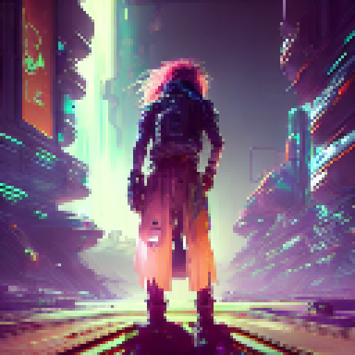 Long-haired, neon-clad netrunner/hacker, with a rebellious smirk, surrounded by floating circuitry and machinery, stands confidently in a bleak, smoky metropolis, his piercing gaze daring the dystopian world to try and contain him, all rendered in a stunningly detailed Fantasy RPG style.