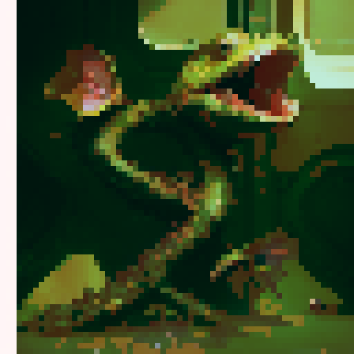 Vicious Venus fly trap poised to attack