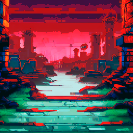 Dark, murky, and damp, the winding tunnels of the sewers twist and turn, revealing glimpses of brick walls, rusted pipes, and murky water illuminated by flickering, fluorescent lights