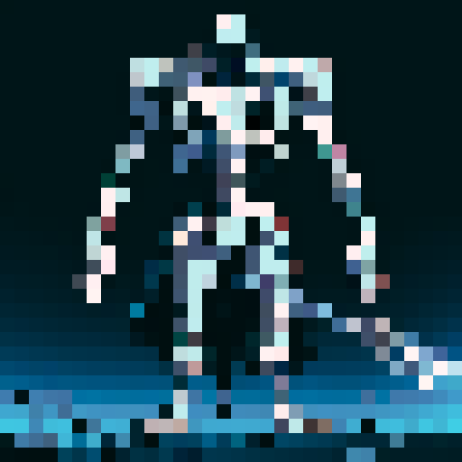 skeleton monster, low level, weak, sword or axe, standing ready to strike, pixel art, sRGB