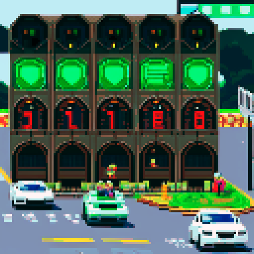 The start of the race turns green