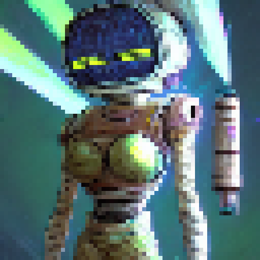 chrono trigger sprite, woman robot with laser sword