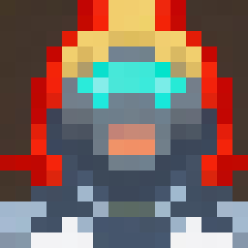 Pixelated crypto enthusiast female face,  in a tightly framed 16x16 close-up portrait.