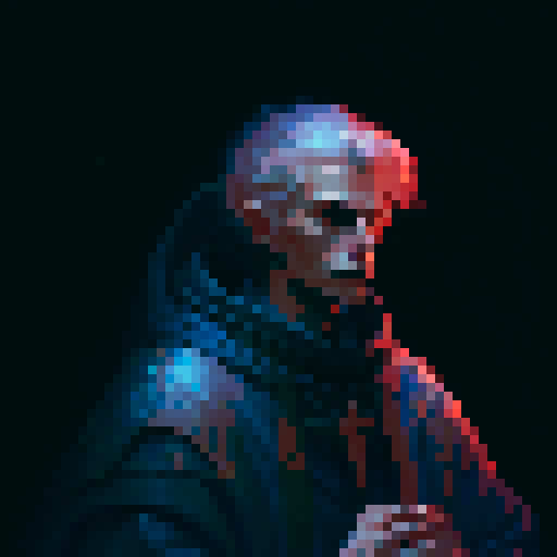 Priest with flowing robes, wielding a glowing staff, amidst a medieval cathedral adorned with stained glass windows and intricate stone carvings