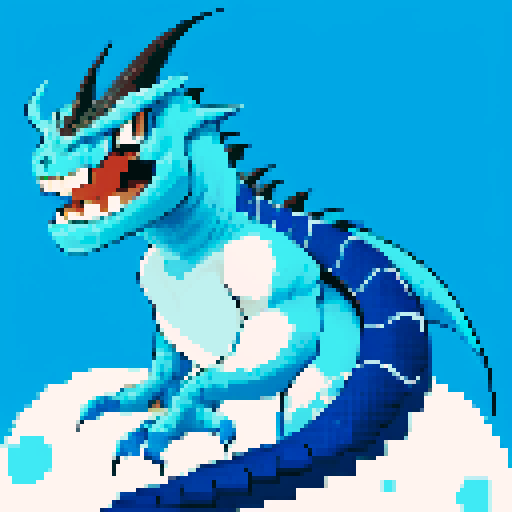 blue and white basilisk looking at the moon hoping to reach their one day, he kinda looks like machamp 