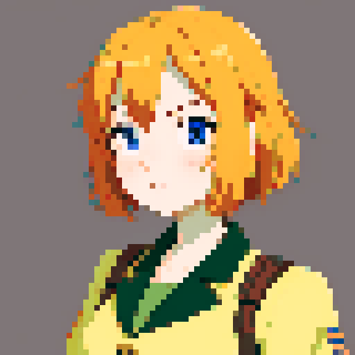 cute girl, combat uniform, anime style